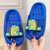 Dinosaur Kids' Non-Slip Quick-Dry Shower Slippers - Hollow, Water-Draining Cartoon Sandals for Boys & Girls