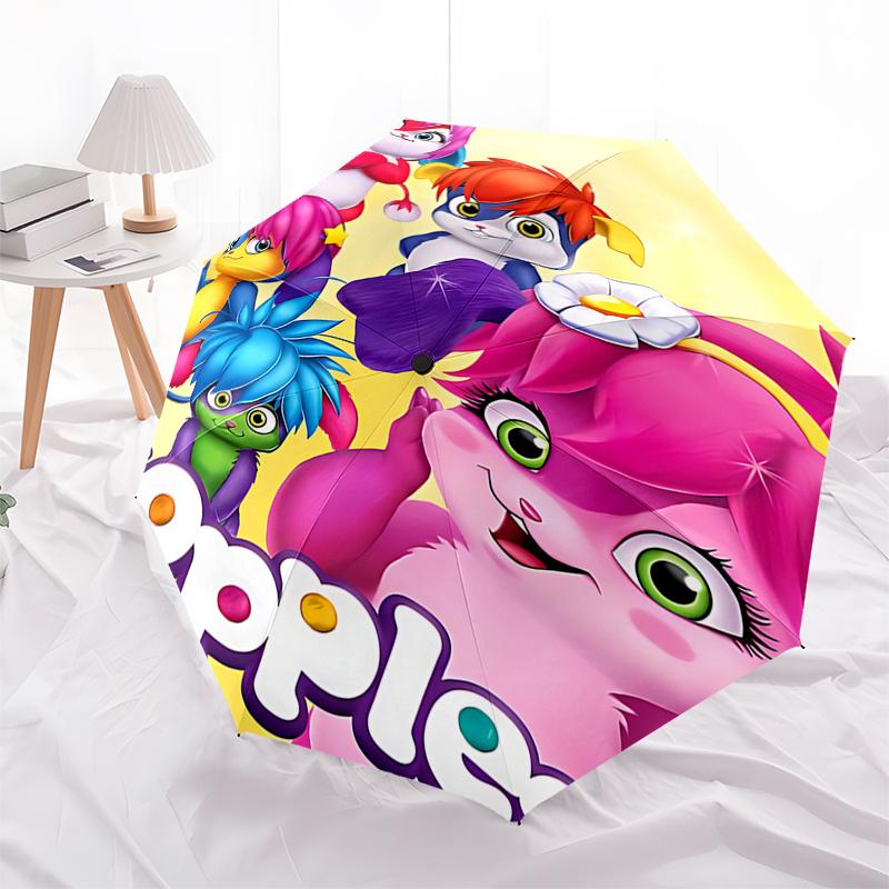 

Popples Automatic Folding Umbrella - Portable 3-Fold Design with 8-Bone Steel Frame, Perfect for Fans and Outdoor Use0104363a