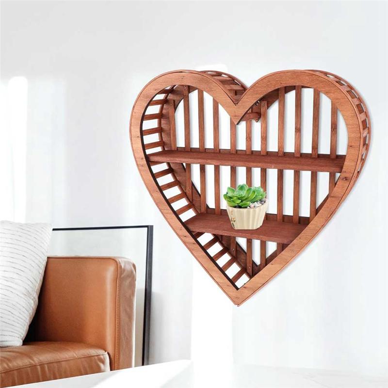 M-Modern-Home Decor Display Shelf Wall Mounted Heart Shelf Wall Shelf Display Shelves Heart Shaped Shelf