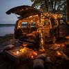 Solar Camping String Lights-50/100 LEDs Bright Waterproof Outdoor Decor for RV Tent Car Camping Ambient Lighting for Camper Gear