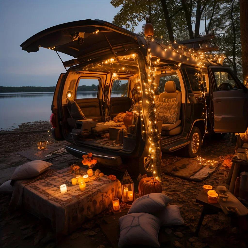 Solar Camping String Lights-50/100 LEDs Bright Waterproof Outdoor Decor for RV Tent Car Camping Ambient Lighting for Camper Gear