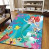 1pc Mermaid Pattern Area Rug Soft Flannel Floor Mat for Living Room, Bedroom, Kitchen, Sofa Coffee Table Floor Mat, Machine Washable