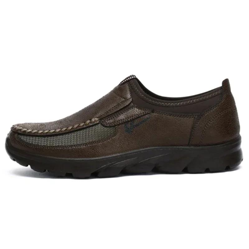 Men's Handmade Retro Fashion Casual Shoes Moccasins With Exceptional Comfortable Casual Flat Leather Shoes
