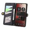 For Nothing Phone (2a) Plus/Phone (2a) Zipper Wallet Case Geometry Lines Leather Phone Cover with Strap