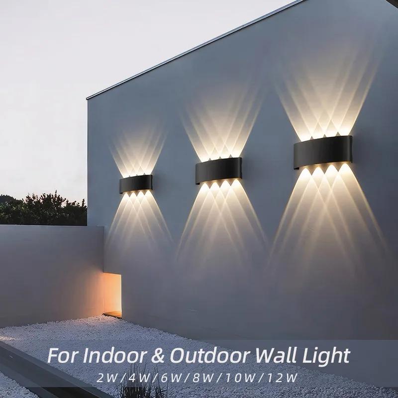 Aluminum Interior Wall Light IP65 Waterproof LED Wall Lamp Outdoor Garden Lighting for Bedroom Living Room Loft Stairs Balcony Decor