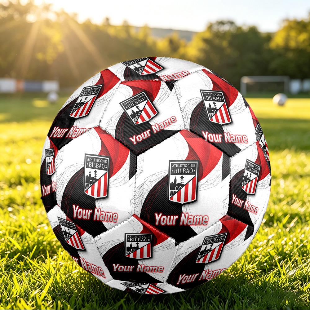 Personalized Size 5 Football Athletic Bilbao Football Pattern Outdoor Game Sports Ball Gift