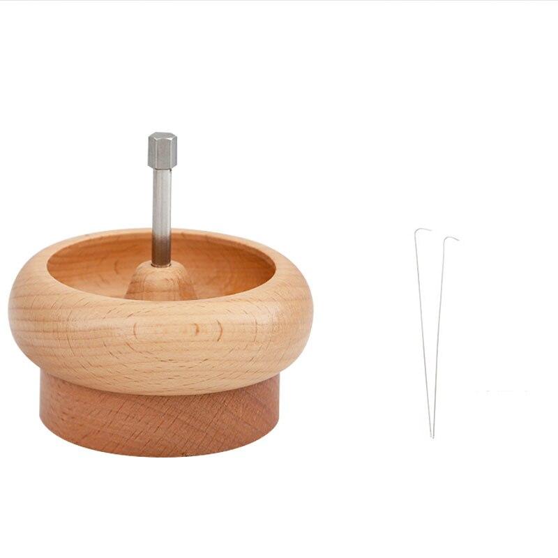 Wooden Beaded Rotating Bowl Diy Making Quick Bead Piercer Rotatable Wooden Jewelry Accessories Bead Piercer
