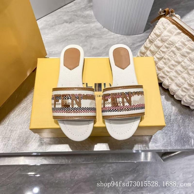 Zapatillas planas clásicas de una sola pieza, punta redonda, color caramelo, zapatos de mujer, sandalias casuales de playa para mujer