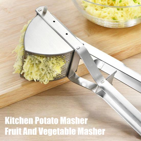 Stainless Steel Potato Ricer Heavy-Duty Masher for Food Vegetables Dishwasher Safe Essential Kitchen Tool for Smooth Puree & Mashed Potatoes