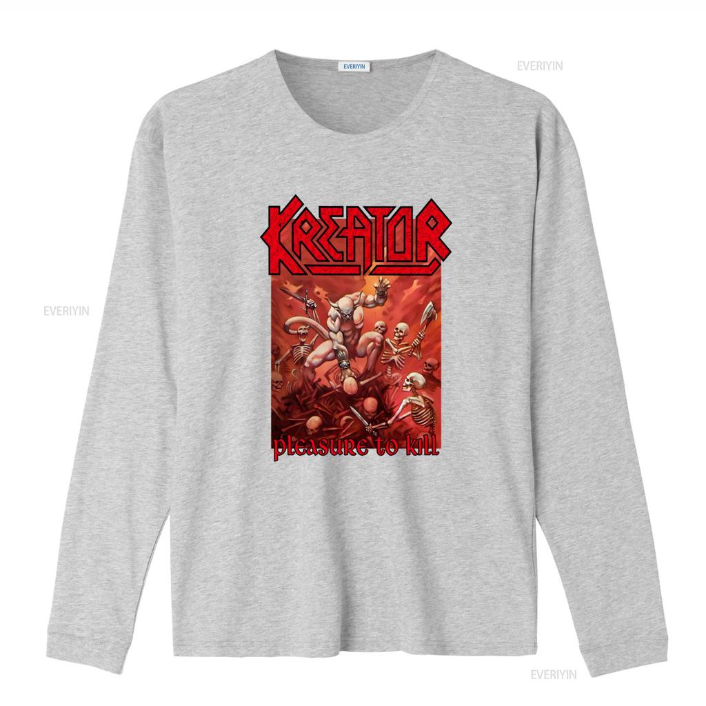 KREATOR Pleasure To Kill Print T Shirt for Men Heavy Metal Band Design Available In S Size Vintage Washed Versatile Casual