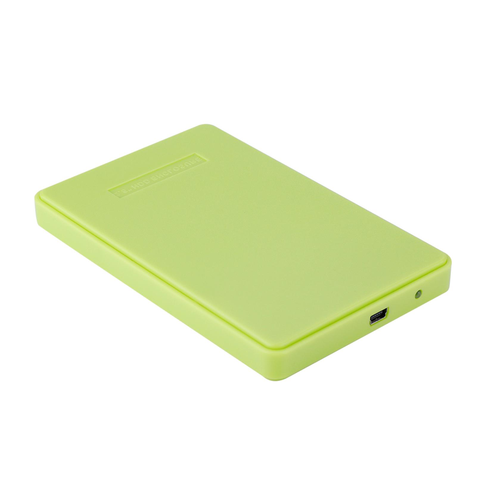 

2.5inch SATA SSD External Enclosure USB 2.0 Hard Drive Case (Green) (Not Inclube Hard Disk)