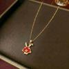 Women's Luxury Bear Pendant Necklace - Japanese Korean Diamond Style, Versatile Fashion Gift