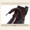 Stivali alla Moda Invernali e Pratici con Zip Laterale Foderati in Pile Caldi Stivali in Pelle Moda Stringati da Donna con Zeppa a Spessore Stivali Morbidi in Pelle