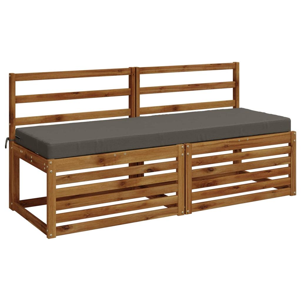 Bench Cushion SOEST 100percent  Polyester Gray 150 x 50 x 8 cm