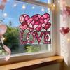 Heart Shaped LOVE Acrylic Pendant Decoration, Light Catcher Accessory, Festive Anniversary Decoration