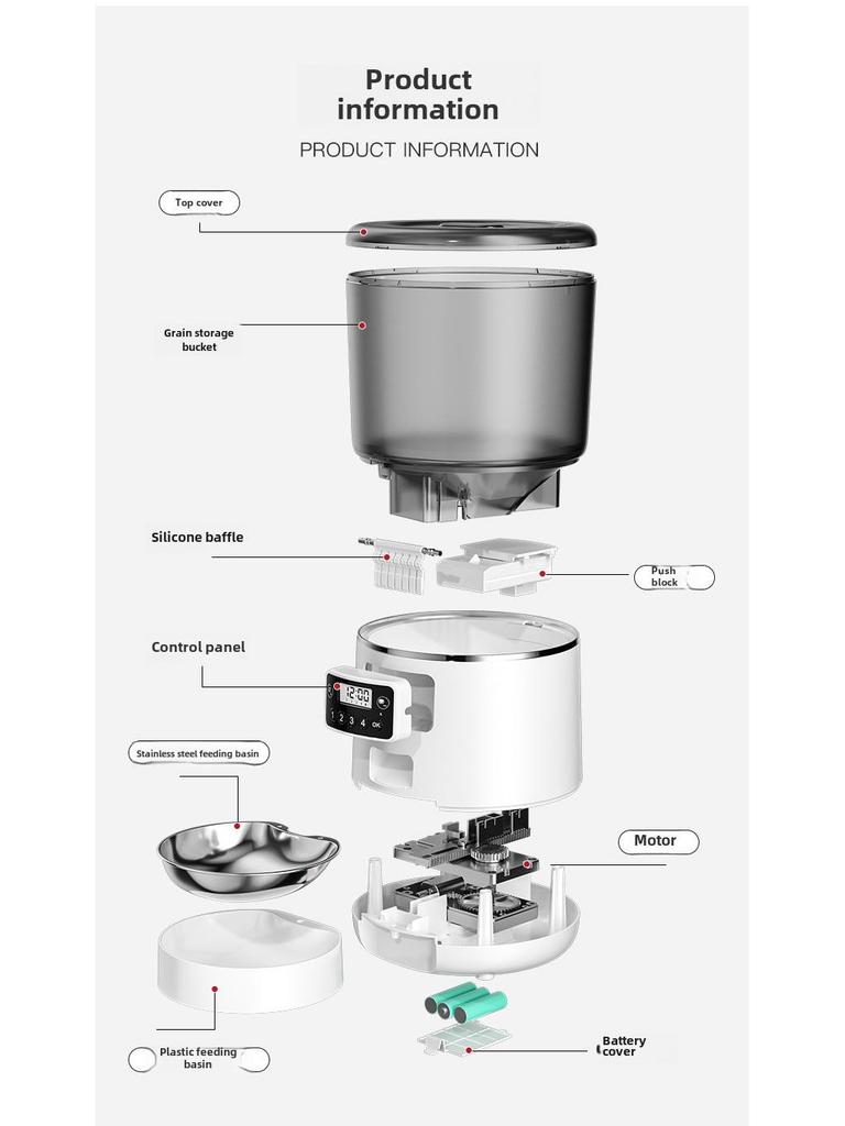 Smart Pet Feeder: 4L Automatic Food Bowl for Cats and Dogs