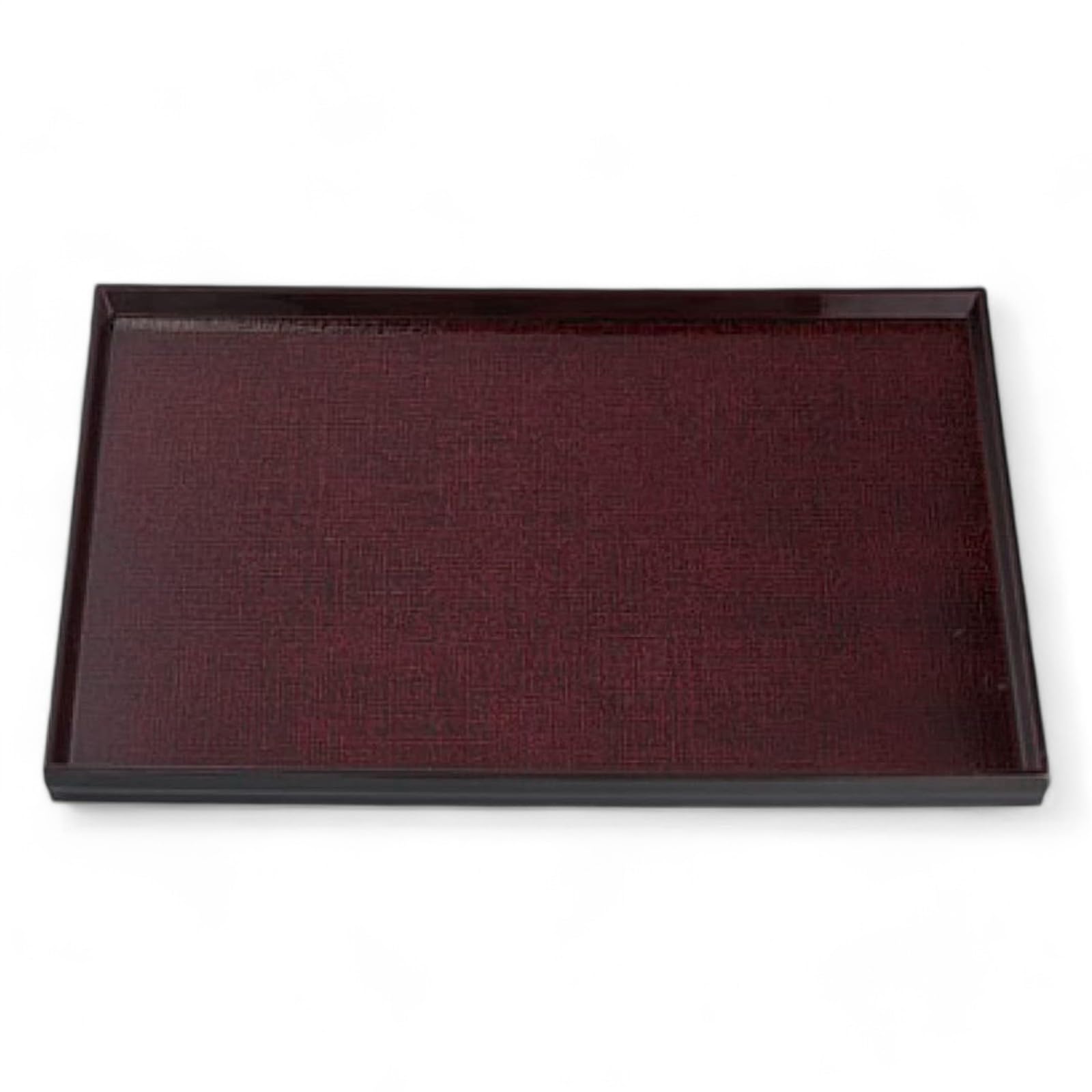 

Tray Shintame Lacquerware 42cm Made in Japan J-kitchens 4-shaku (1.4m) Cloth-patterned (Tray) Non-Slip (ABS Resin)