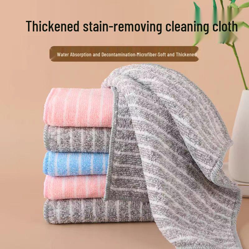 Overlock Gestreiftes Saugfähiges Geschirrtuch - Fussel-Frei, Ölentfernung & Küchen-Dekontaminationslappen