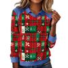 Women's Fashion Christmas Printed Long-Sleeve Pullover Top