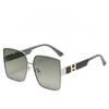 Summer Uv400 Female Square Sunglasses With Blue Pc Lenses For Fashion And Travel