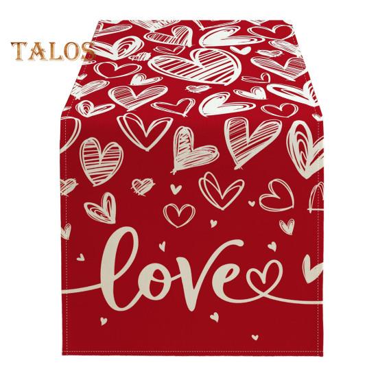 

Доріжка для святкових столів Сердечко Потовщена Термостійка 2 розміри Простий у догляді Нековзкий День Святого Валентина Готель Ресторан Весілля Банкети Прикраса столу XL J