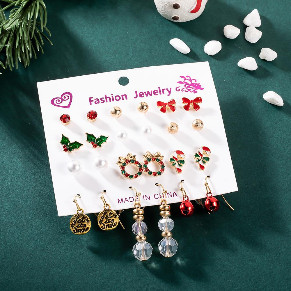 12 комплектов сережек Санта-Клаус — фото 3