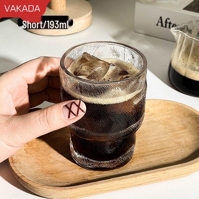 VAKADA Ice Pattern Stackable Glass Cup