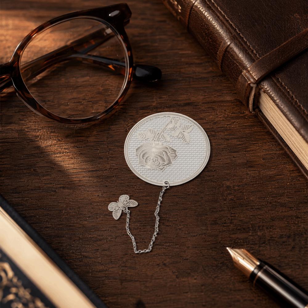 2Pcs Hollow Design Metal Bookmark Leaf Vein Design Hollow Bookmark Leaf Vein Bookmark  For Readers