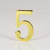D-Shaped Imitation Gold Metal Address Number Plate