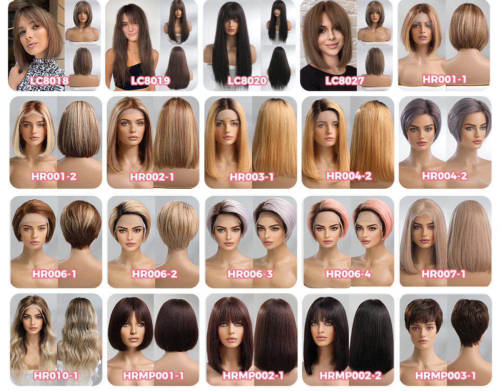 EMMOR Gradient Medium-Long Curly Wig with Side-Parted Flipped French Bangs