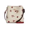 New Town Coated Canvas With Smooth Leather Bucket Bags Shoulder Bag Crossbody Bag Small Size Women's White C7268-IMCAH