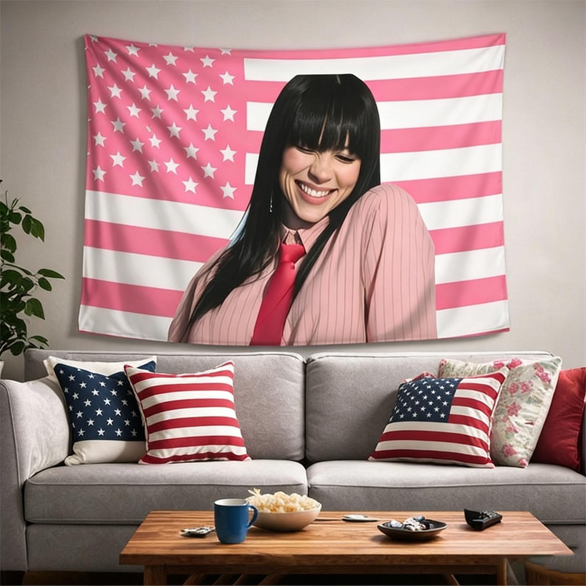 

Тканевое панно в стиле Билли, персиковая бархатная кожа, шелковисто-мягкое, для украшения вечеринки, фестиваля, эстетичное настенное искусство 74x94cm(29x37in)