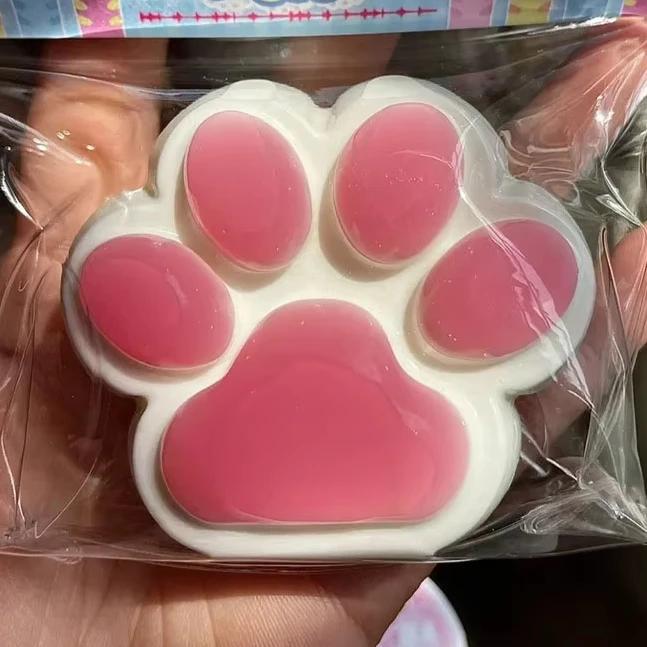 Cat Paw Mochi Squishy Fidget Toy Cute Cat Paws Toys Slow Rebound Decompression Toy Reduce Stress Kids Toys Gifts