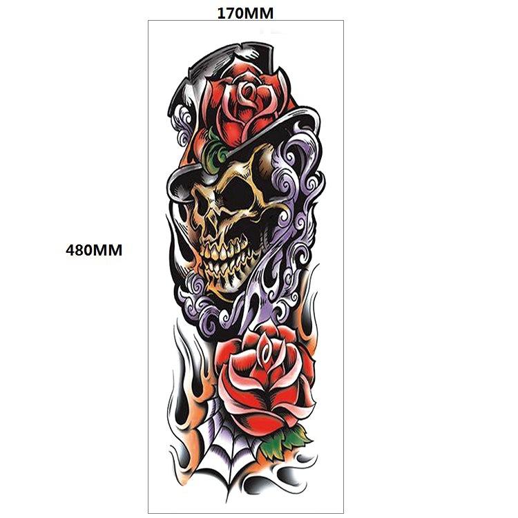 Lion Tiger Head Large Pattern Waterproof Full Arm Tattoo Sticker Flower Arm Large Pattern Water Transfer Wind Sticker
