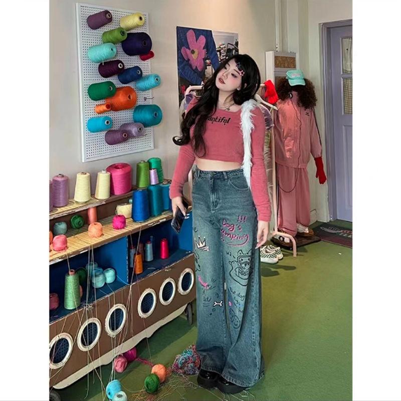 2025 Herbst Winter Neu Kurz Reiner Lust Stil Sexy Mode Plüsch Damen Kurz Locker Gestricktes Oberteil Warmhalten