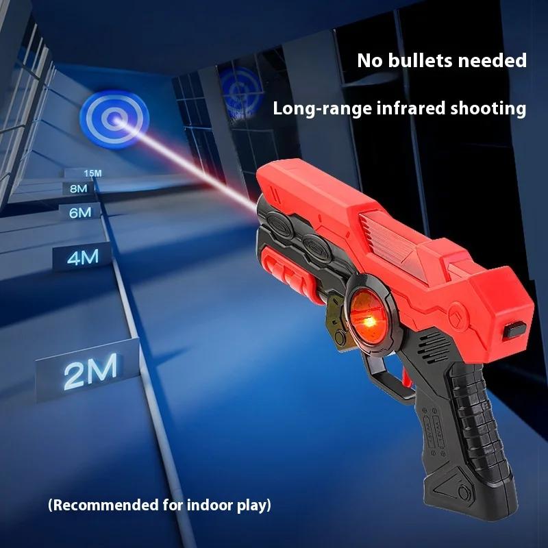 Outdoor Toy Gun Laser Induction Battle Gun Sound Light Fights Toy Gun Children's Parent-Child Interaction Birthday Gift for Kids