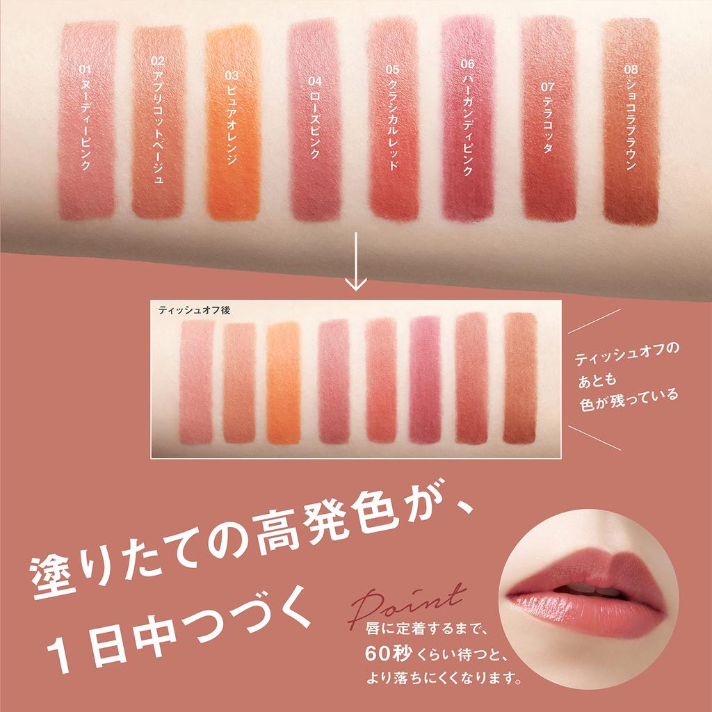 FASIO One-Swipe Lipstick 3.8g [All 8 Colors]- Long-lasting Color Lip Rouge
