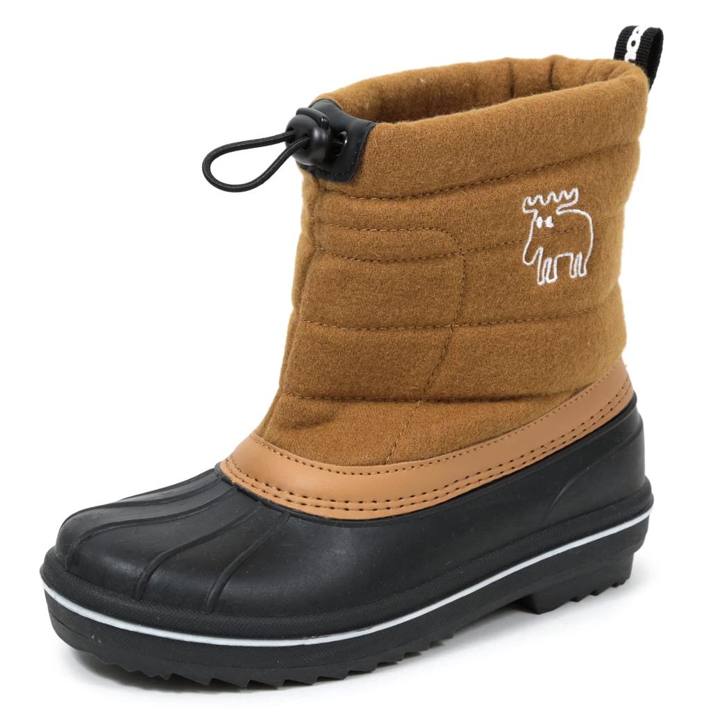 Mozu Bean Down Boots, Inner Boa, Elastic Cuffs, Cord Stoppers, Women's, Camel, Size 24cm