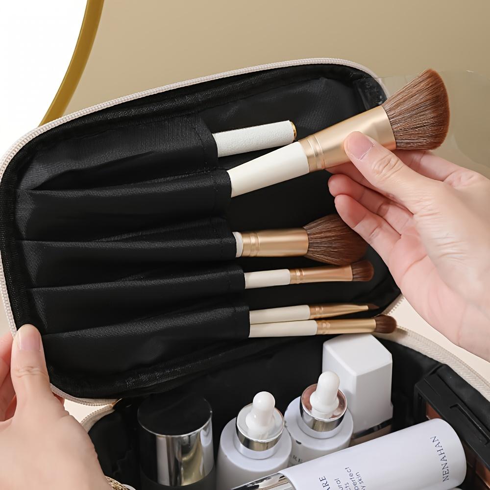 Portable Makeup Bag with Compartments for Organizing Toiletries, Perfect for Travel