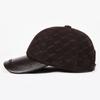 EFei Handgemachte Schaffell Leder Baseball Cap Retro Leder Hut Leder Baskenmütze Forward Cap