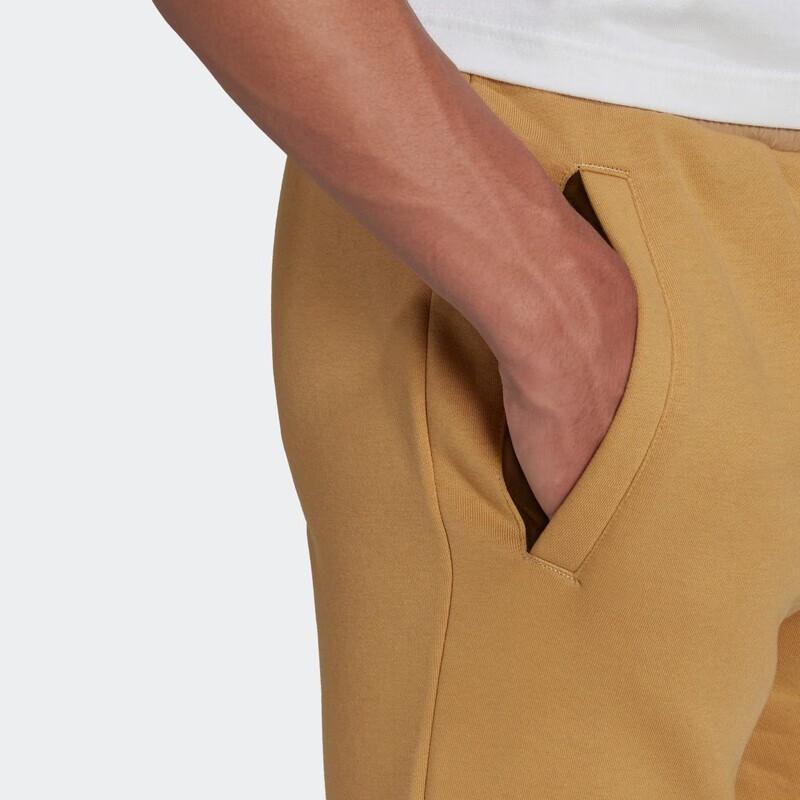 Adidas Logo Print Elastic Waist Tapered Knit Joggers Men Bottoms Khaki HI1183