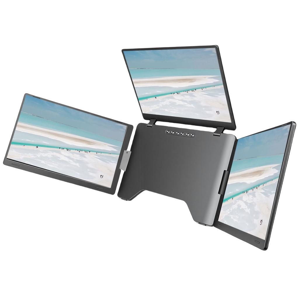 Triple Laptop Screen Extender 14 Inch 1920x1200 Resolution Auto Rotation Portable Triple Display for 12 16.5 Inch
