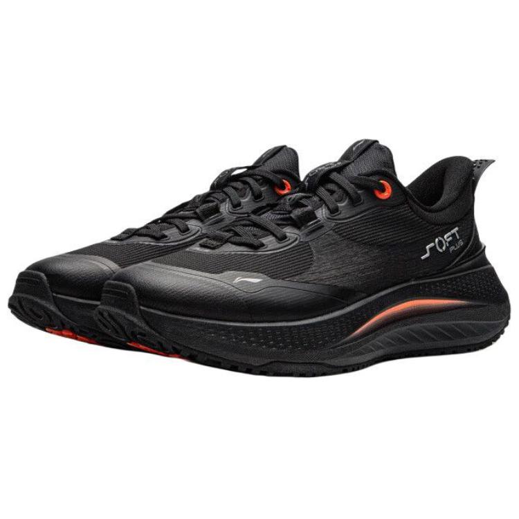 Li Ning SOFT PLUS Απορρόφηση Κραδασμών, Ανθεκτικά στη Φθορά Χαμηλά Casual Παπούτσια Ανδρικά Μαύρο AGLU087-1