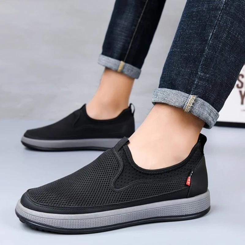 Flat Male Shoe Breathable Mesh Cheap Liquidation On Sale Sneakers Adults Retro Classic Original Deals Elegant Men's Casual Shoes