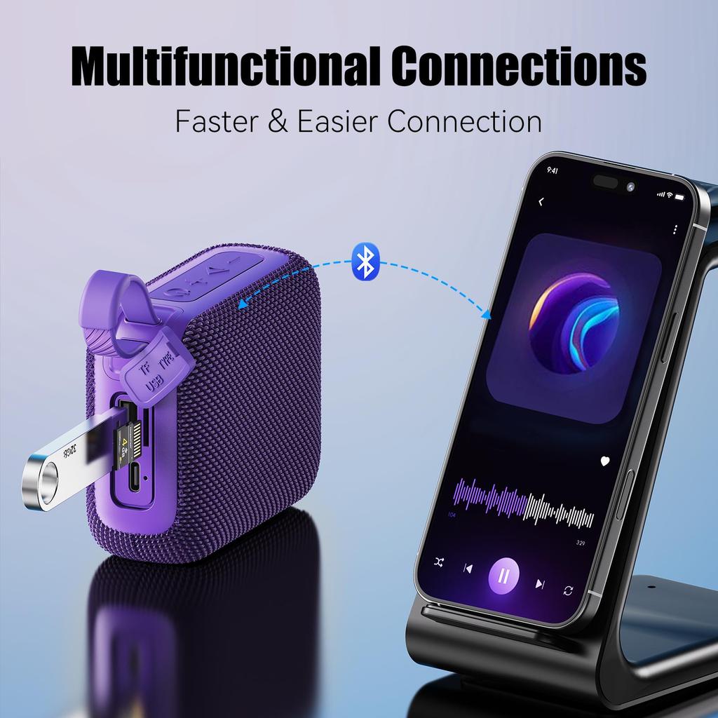 Boxă Portabilă Mini Wireless, Suportă USB, Card TF, TWS, Sunet Excelent, Boxă de Petrecere Pentru Utilizare în Interior și Exterior, Cadouri de Sărbători