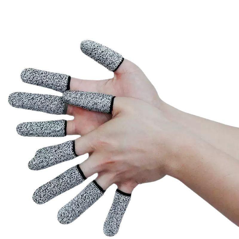 5Pcs Cut Resistant Finger Cots Finger Sleeve Protectors Reusable Finger Covers Flexible Fingertip Cots For Sewing Supplies