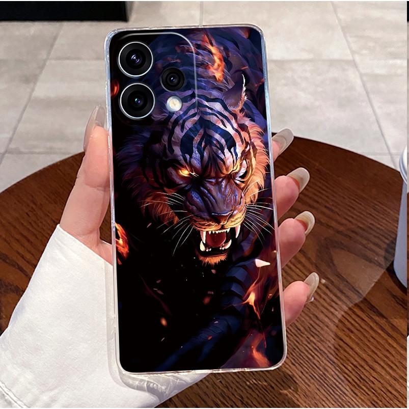 For Oppo Reno 15C 5G PMD110 Case Clear Luxury Cute Love Rabbit Funny Painting TPU Soft Silicone Casing For Oppo Reno15C 5G Cover