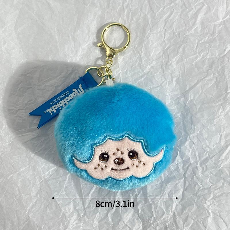 Monchhichi Doll Keychain Kawaii Bags Hanging Pendants Children's Day Birthday Gift Backpack Keyring Ornament Party Favor