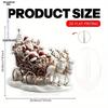 2D Flat Santa Claus and Reindeer Acrylic Desktop Decoration, Suitable for wall decoration, porch, room, villa, accents Home, Hallway, or Workplace - R