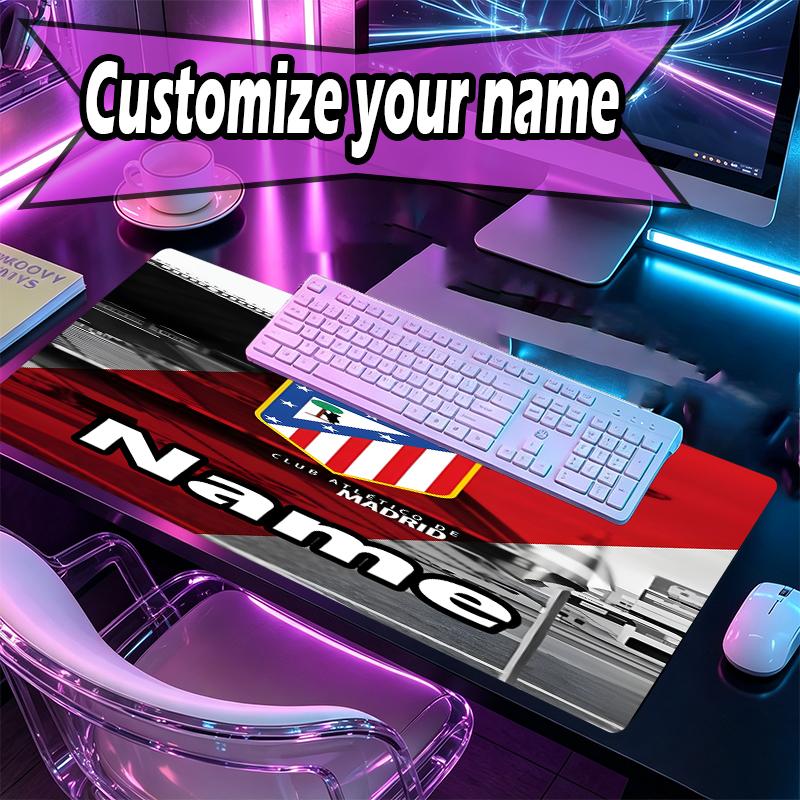 Custom Name Personalized football team Pattern Mousepad, Laptop PC Desk Mat, Decorative Desk Mat for Home Keyboard Pad Gift